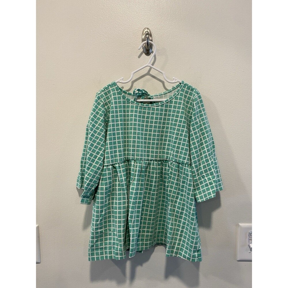 Alice And Ames Bloom Top Girls size 10 Spring Picnic print Green Check